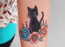 Katt tatuering, Cat tattoo.