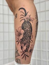 Leopard tattoo, leopard tatuering.