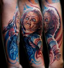 Chucky tatuering, Chucky tattoo.