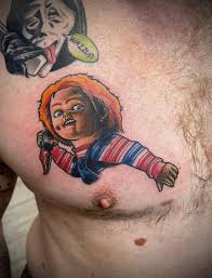 Chucky tatuering, Chucky tattoo.
