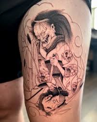 Demon tatuering, Demon tattoo.