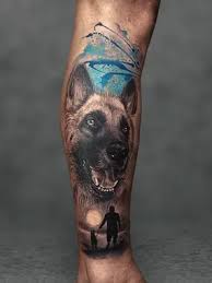 Hund tatuering, Dog tattoo.