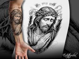 Jesus tatuering, Jesus tattoo.