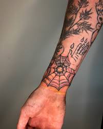 Spindel väv tatuering, Spider web tattoo.