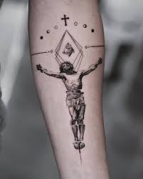 Jesus tatuering, Jesus tattoo.