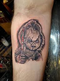 Chucky tatuering, Chucky tattoo.