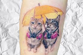 Katt tatuering, Cat tattoo.