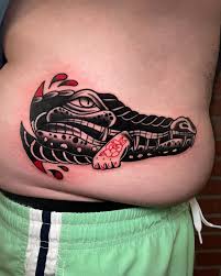 Krokodil, alligator tatuering, crocodile, alligator tattoo.