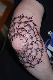 Spindel väv tatuering, Spider web tattoo.