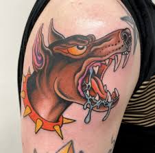 Hund tatuering, Dog tattoo.