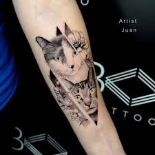 Katt tatuering, Cat tattoo.