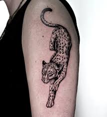 Leopard tattoo, leopard tatuering.