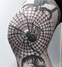 Spindel väv tatuering, Spider web tattoo.