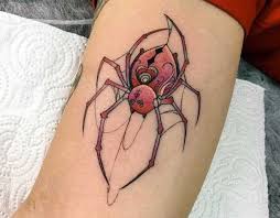 Spindel väv tatuering, Spider web tattoo.