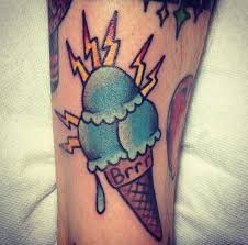 Glass tatuering, Ice cream tattoo.