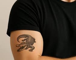 Krokodil, alligator tatuering, crocodile, alligator tattoo.