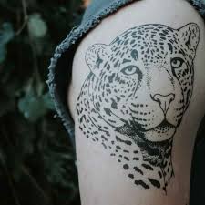 Leopard tattoo, leopard tatuering.