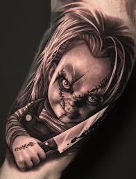 Chucky tatuering, Chucky tattoo.