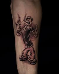 Karl alfred tatuering, Popeye tattoo.