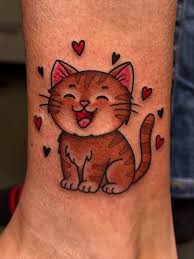 Katt tatuering, Cat tattoo.