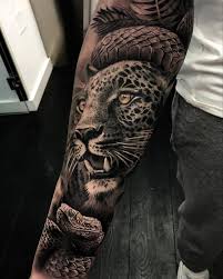 Leopard tattoo, leopard tatuering.