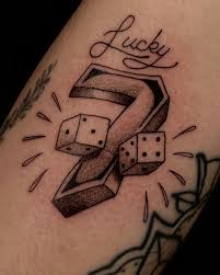 Lucky NR 7 tatuering, Lucky NR 7 Tattoo.
