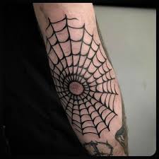 Spindel väv tatuering, Spider web tattoo.