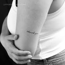 Thanky you tatuering, tattoo.
