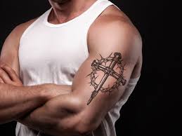 Jesus tatuering, Jesus tattoo.