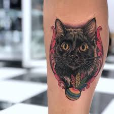 Katt tatuering, Cat tattoo.