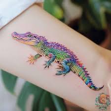 Krokodil, alligator tatuering, crocodile, alligator tattoo.