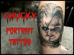 Chucky tatuering, Chucky tattoo.