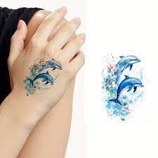 Delfin tatuering, Dolphin tattoo.