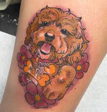 Hund tatuering, Dog tattoo.