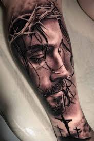 Jesus tatuering, Jesus tattoo.
