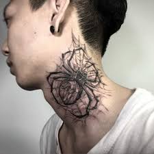 Spindel väv tatuering, Spider web tattoo.