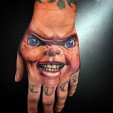 Chucky tatuering, Chucky tattoo.