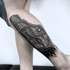Krokodil, alligator tatuering, crocodile, alligator tattoo.