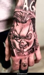 Chucky tatuering, Chucky tattoo.