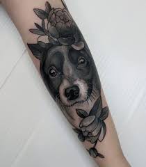 Hund tatuering, Dog tattoo.