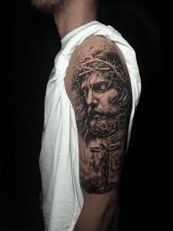 Jesus tatuering, Jesus tattoo.