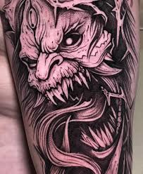 Demon tatuering, Demon tattoo.