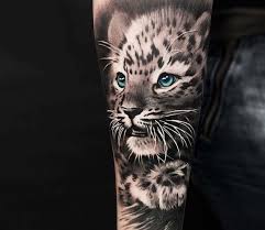 Leopard tattoo, leopard tatuering.