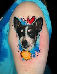 Hund tatuering, Dog tattoo.