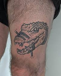 Krokodil, alligator tatuering, crocodile, alligator tattoo.