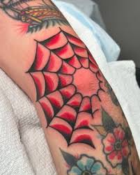 Spindel väv tatuering, Spider web tattoo.