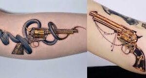 Vapen tatuering, Weapon tattoo.