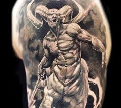 Djävuen tatuering, Devil tattoo.
