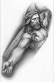 Jesus tatuering, Jesus tattoo.