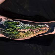Krokodil, alligator tatuering, crocodile, alligator tattoo.